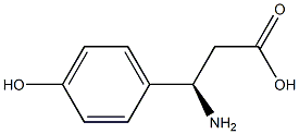 (R)-3-Amino-3-(4-hydroxy-phenyl)-propanoic acid Structure