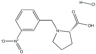 (S)-alpha-(3-nitro-benzyl)-proline hydrochloride Structure