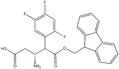 Fmoc-(R)-3-Amino-4-(2,4,5-trifluoro-phenyl)-butanoic acid,,结构式