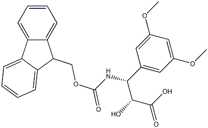 N-Fmoc-(2R,3R)-3-Amino-2-hydroxy-3-(3,5-dimethoxy-phenyl)-propanoic acid 结构式