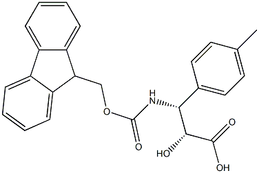 N-Fmoc-(2R,3R)-3-Amino-2-hydroxy-3-(4-methyl-phenyl)-propanoic acid Struktur