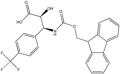 N-Fmoc-(2S,3S)-3-Amino-2-hydroxy-3-(4-trifluoromethyl-phenyl)-propanoic acid,,结构式