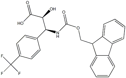 N-Fmoc-(2S,3S)-3-Amino-2-hydroxy-3-(4-trifluoromethyl-phenyl)-propanoic acid Structure