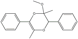 2-methoxy-2,5-dimethyl-3,6-diphenyl-3H-1,4-dioxine,,结构式
