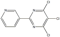 4,5,6-Trichloro-2-pyridin-3-yl-pyrimidine 化学構造式
