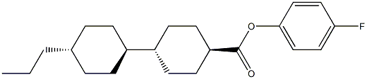 4-fluorophenyl trans-4-(trans-4-propylcyclohexyl)cyclohexanecarboxylate,,结构式