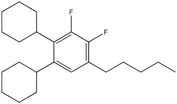 Trans-pentylcyclohexylcyclohexyl-3,4-difluorobenzene Struktur