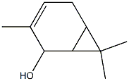 3,7,7-trimethylbicyclo[4.1.0]hept-3-en-2-ol Structure