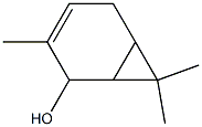 3,7,7-trimethylbicyclo[4.1.0]hept-3-en-2-ol 结构式