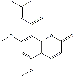 5,7-dimethoxy-8-(3-methylbut-2-enoyl)chromen-2-one