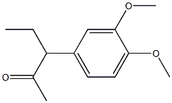3-(3,4-Dimethoxyphenyl)-pentane-2-one 化学構造式