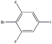 3,5-difluoro-4-bromo-1-iodiobenzene,,结构式