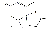 2,6,6,10-tetramethyl-1-oxaspiro[4.5]dec-9-en-8-one Structure