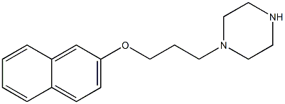 1-(Naphthalen-2-yloxy)-3-piperazin-1-yl-propan- Structure