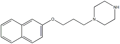 1-(Naphthalen-2-yloxy)-3-piperazin-1-yl-propan- Struktur