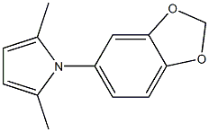 1-Benzo[1,3]dioxol-5-yl-2,5-dimethyl-1H-pyrrole- 结构式