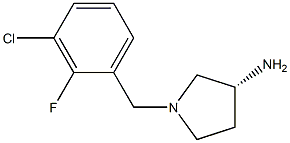 (3R)-1-(3-chloro-2-fluorobenzyl)pyrrolidin-3-amine Structure