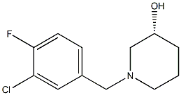 (3R)-1-(3-chloro-4-fluorobenzyl)piperidin-3-ol,,结构式