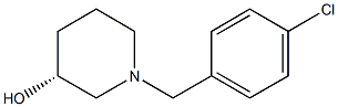 (3R)-1-(4-chlorobenzyl)piperidin-3-ol 化学構造式