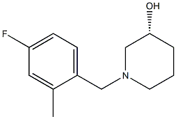 (3R)-1-(4-fluoro-2-methylbenzyl)piperidin-3-ol,,结构式