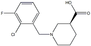 (3S)-1-(2-chloro-3-fluorobenzyl)piperidine-3-carboxylic acid Structure