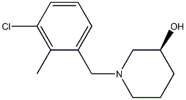 (3S)-1-(3-chloro-2-methylbenzyl)piperidin-3-ol Structure