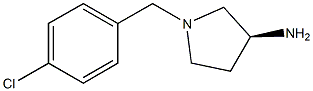 (3S)-1-(4-chlorobenzyl)pyrrolidin-3-amine,,结构式