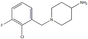 1-(2-chloro-3-fluorobenzyl)piperidin-4-amine 化学構造式