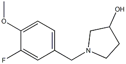 1-(3-fluoro-4-methoxybenzyl)pyrrolidin-3-ol 结构式