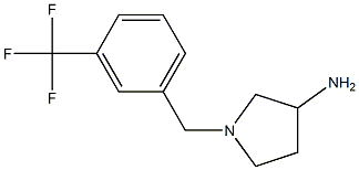 1-[3-(trifluoromethyl)benzyl]pyrrolidin-3-amine,,结构式