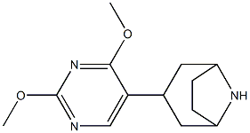 3-(2,4-dimethoxypyrimidin-5-yl)-8-azabicyclo[3.2.1]octane,,结构式