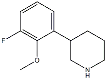 3-(3-fluoro-2-methoxyphenyl)piperidine Struktur