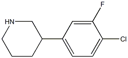 3-(4-chloro-3-fluorophenyl)piperidine 化学構造式