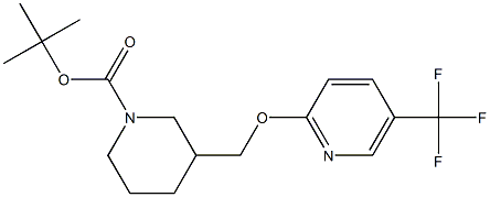 3-(5-Trifluoromethyl-pyridin-2-yloxymethyl)-piperidine-1-carboxylic acid tert-butyl ester,,结构式