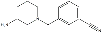 3-[(3-aminopiperidin-1-yl)methyl]benzonitrile,,结构式