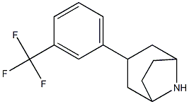 3-[3-(trifluoromethyl)phenyl]-8-azabicyclo[3.2.1]octane,,结构式