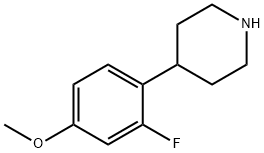 4-(2-fluoro-4-methoxyphenyl)piperidine, 943917-19-9, 结构式
