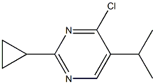 4-chloro-2-cyclopropyl-5-(1-methylethyl)pyrimidine,,结构式