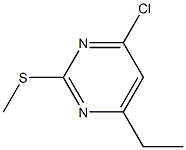 4-chloro-6-ethyl-2-(methylsulfanyl)pyrimidine,,结构式