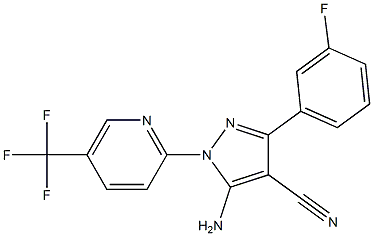 5-amino-3-(3-fluorophenyl)-1-[5-(trifluoromethyl)pyridin-2-yl]-1H-pyrazole-4-carbonitrile Structure