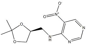 N-{[(4S)-2,2-dimethyl-1,3-dioxolan-4-yl]methyl}-5-nitropyrimidin-4-amine Struktur