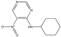 N-cyclohexyl-5-nitropyrimidin-4-amine,,结构式