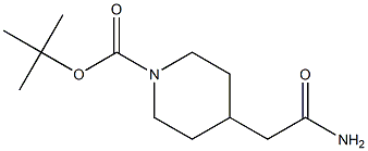 tert-butyl 4-(2-amino-2-oxoethyl)piperidine-1-carboxylate Struktur