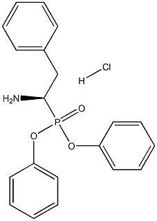 (R,S)-1-amino-2-phenylethyl-phosphonic acid diphenyl ester hydrochloride Structure