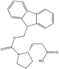 (S)-3-(1-Fmoc-pyrrolidin-2-yl)-propionic acid Structure