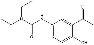 3-ACETYL-4-HYDROXYPHENYL-N,N-DIETHYLUREA Structure