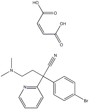 ALPHA-(P-BROMOPHENYL)-ALPHA-(BETA-DIMETHYLAMINOETHYL)-2-PYRIDYLACETONITRILE MALEATE 结构式