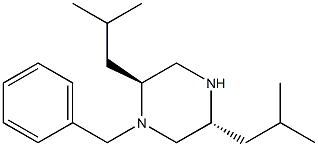 (2S,5R)-1-BENZYL-2-(2-METHYLPROPYL)-5-(2- METHYLPROPYL)PIPERAZINE 化学構造式