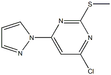4-CHLORO-2-(METHYLTHIO) - 6-(1H-PYRAZOL-1-YL)PYRIMIDINE 结构式