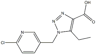 1-(6-Chloro-pyridin-3-ylmethyl)-5-ethyl-1H-[1,	2,	3]triazole-4-carboxylic	acid 结构式